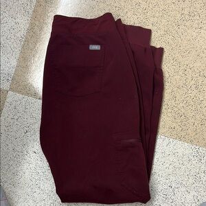 FIGS Burgundy Pants Joggers